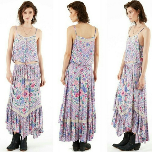 Spell designs babushka lavender kerchief skirt XS - Picture 2 of 8